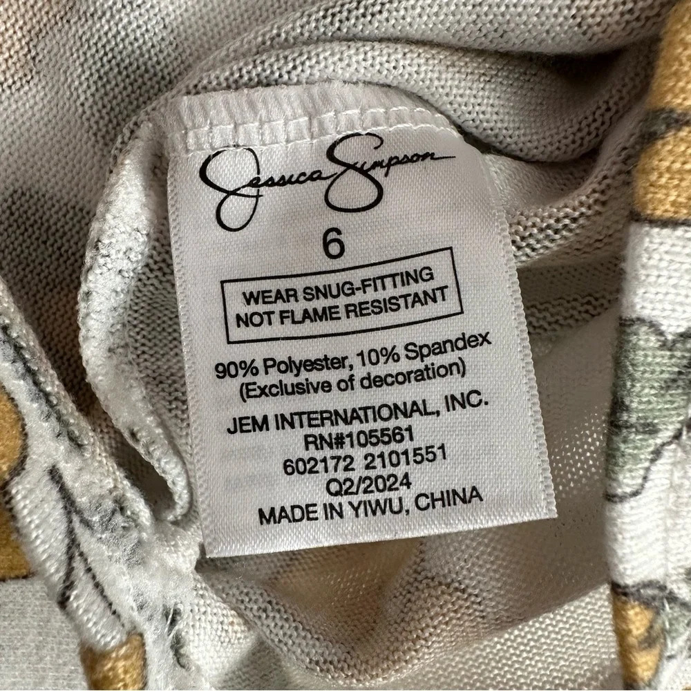 Jessica Simpson Floral Pajama Set Size 6 Girls - Picture 5 of 13